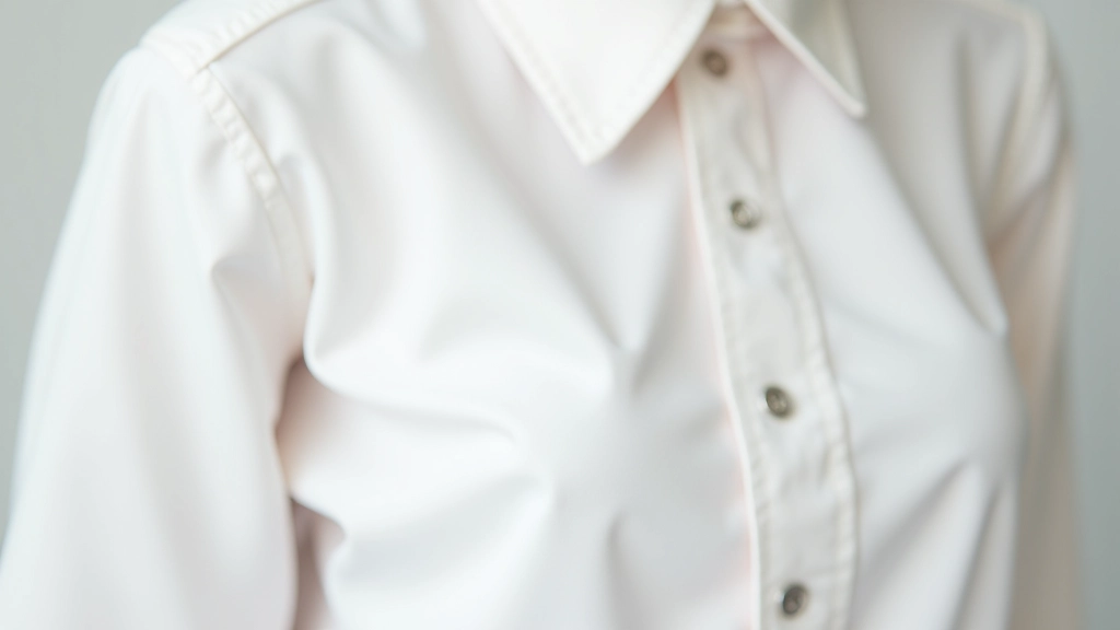 Close-up of white garment seam stitching showing tight even thread pattern and construction quality