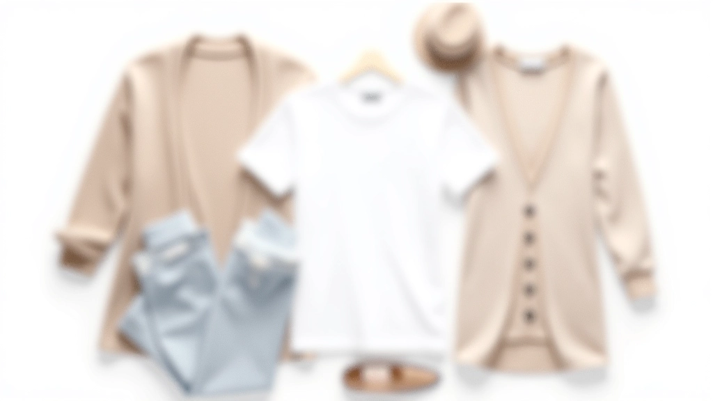 Styled outfit flatlay with budget-friendly pieces